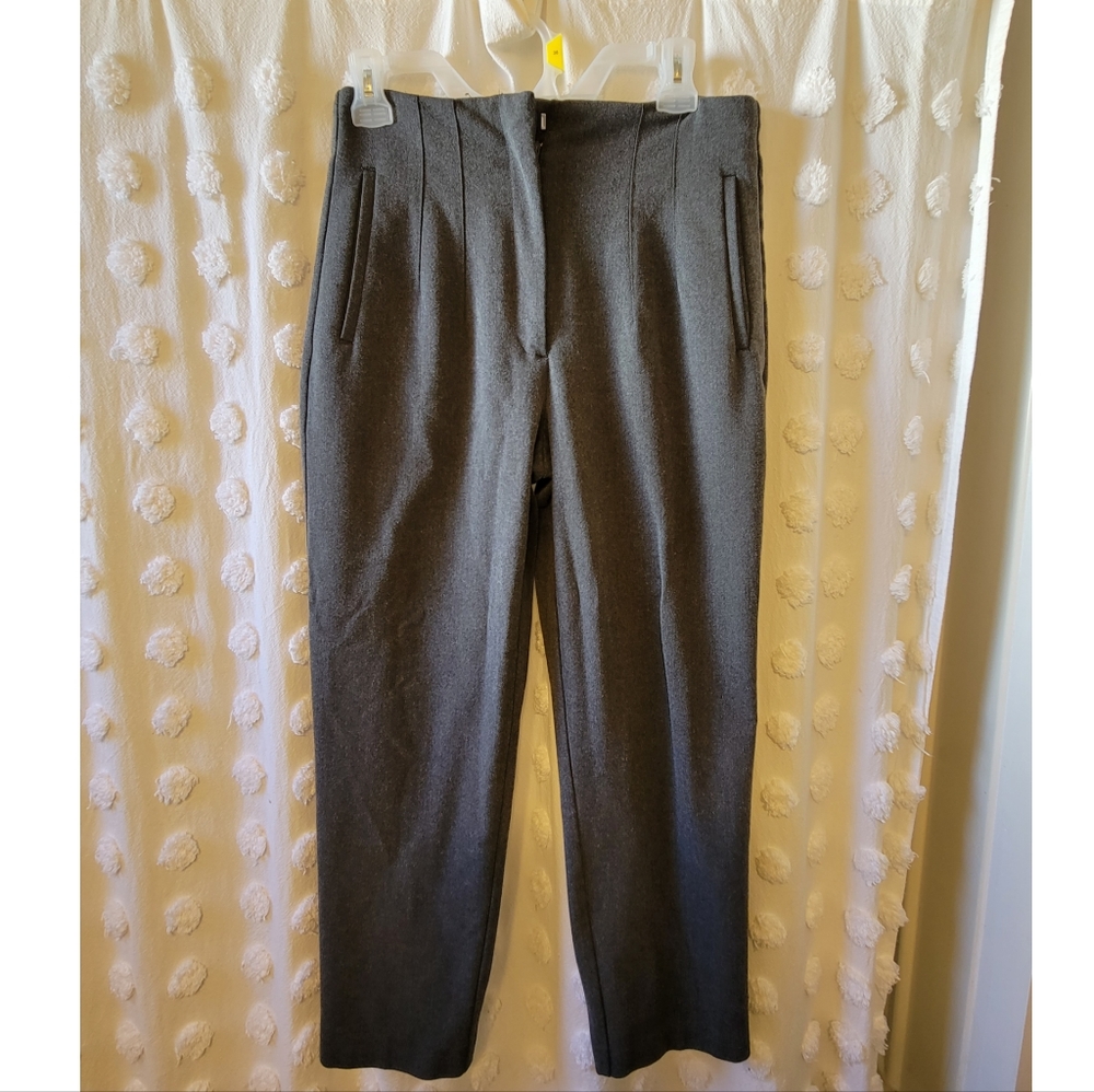 Zara high waisted pants - dark grey